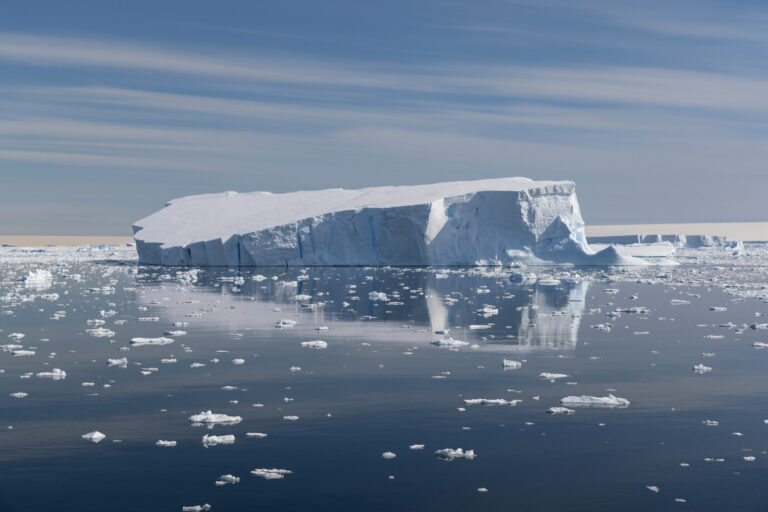 Antarctic Bellingshausen Sea  icebergs and brash ice