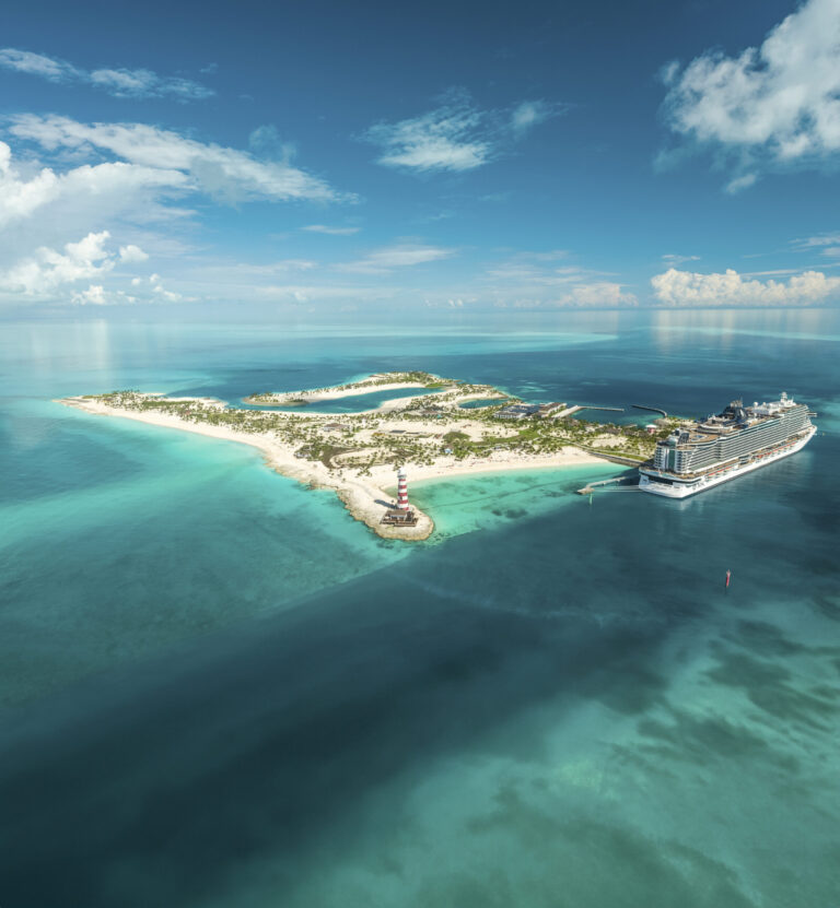 MSC Seashore's first call at Ocean Cay MSC Marine Reserve - Photo credit Conrad Schutt